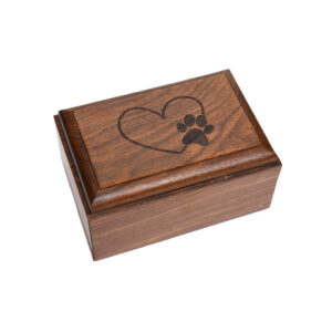Rosewood Bevel Edge Urn – Paw & Heart